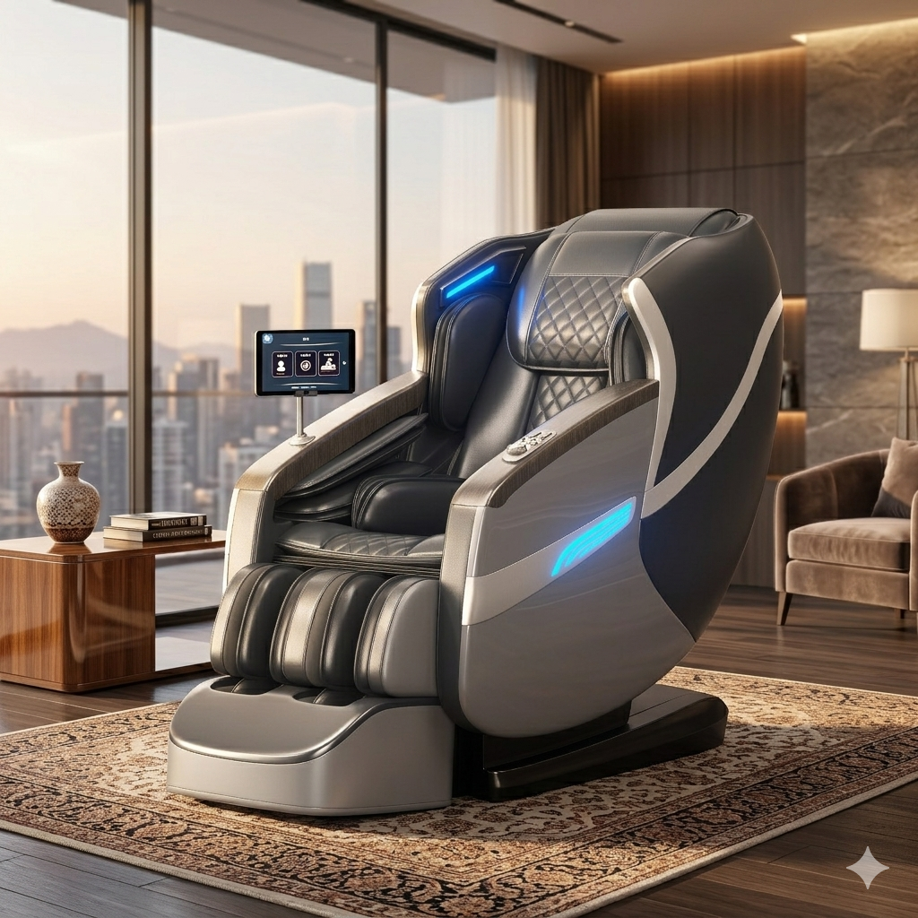 Luxury Full-Body Massage Chair: AI Voice-Controlled SL-Track, Zero-Gravity Space Capsule Recliner with Intelligent Automatic Programs 2026